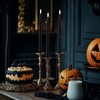 KONNI 0.87×10 Inch Black Spiral Taper Candle, Unscented and Smokeless