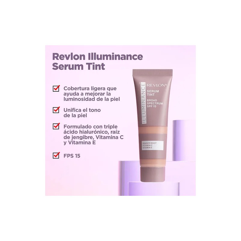 Serum con Color Revlon Illuminance Serum Tint Tono Light Beige