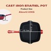Chinese red enamel cast iron frying pan