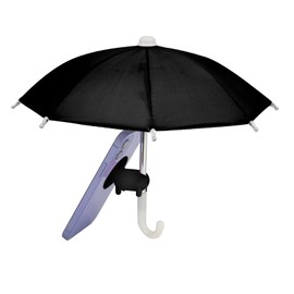 Phone Umbrella for Sun with Suction Cup Stand, Sun Shield with Suction Cup Mount Phone Holder Anti-Refection Block Glare, Creative Outdoor Cell Phone Holder Sun Shade (A-Black)