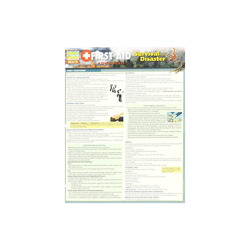 First Aid Advanced - Survival & Disasters: Advanced (Quick Study: