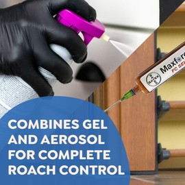 Riddy German Roach Combo Kit, Includes Maxforce FC Magnum Bait, Doxem NXT Aerosol for Long-Lasting Cockroach Prevention & 3 Pack Riddy Cockroach Traps