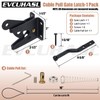 Self Locking Gate Latch with Spring Cable Pull, Heavy Duty