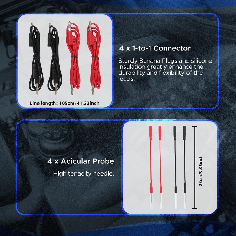 48PCS Automotive Circuit Test Leads Kit Electrical Breakout Leads Automotive