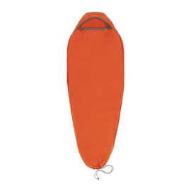 Sea to Summit - Reactor Fleece Sleeping Bag Liner - Compact Mummy with Drawstring - Thermolite for Thermal Boost - Odour Control - Ultra-Sil Pack Sack - For Winter Camping - Orange - 390 g