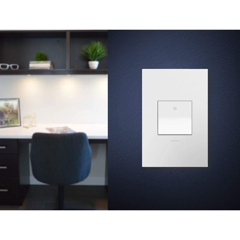 Legrand adorne 20A 4-Way Paddle Switch in Gloss White Finish