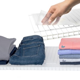 Wire Shelf Liner - 16" x 48" Flat Packed - Set of 4 - Clear - Wire Shelf Liners for Closets, Pantry and More - Plastic Closet Liner for Shelves - Easy to Trim - Wire Rack Cover - Closet Shelf Liner