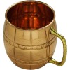 Livevie Moscow Mule Mug Handcrafted Barrel Style with Embelished Handles