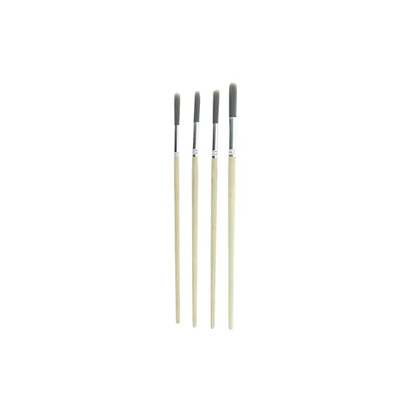 Coral 33300 Precision Artist Round Fitch Paint Brushes with Platinum