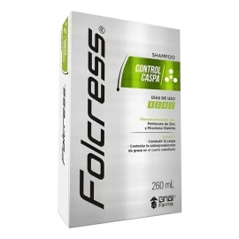 Shampoo Folcress Control Caspa Limpieza Profunda 260ml Grisi                                                                                          