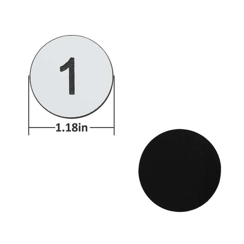 StayMax Plastic Number Tags Engraved Numbered Tags Without Hole (1-50,
