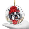 BELLA BUSTA-Dog Christmas Ornament-Dog Lover Gifts-Ceramic Hearts Christmas Tree Ornament-UV