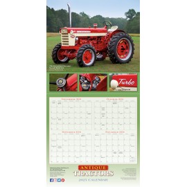 Antique Tractors 2025 Wall Calendar, 12" x 12"