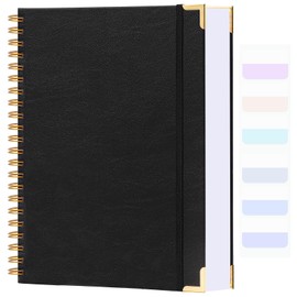 Blank Notebook, Sketchbook, 8.5" x 11", 300 Page Hardcover Sketch Book, Leather Blank Notebook Journal for Women Men, Large Sketchbook for Drawing, No Bleed Thick Paper Unlined Notebook, A4, Black