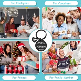 Ximalun 16 Pcs Thank You Gifts Appreciation Keyring Make a Difference Keyring Appreciation Gifts for Employee Staff Colleague Thank You Gifts for Nurse Teacher Coach Social Worker Bus Driver