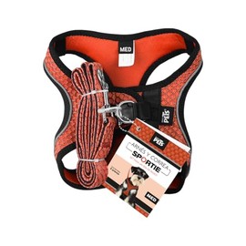 Fancy Pets Set con Arnés Y Correa Sportie para Perro Tamaño Mediano Color Naranja