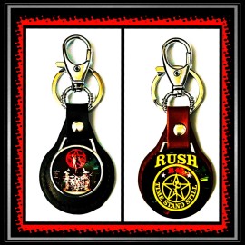 RUSH TIME EXIT STAGE LEFTTWO LEATHER KEYCHAINS
