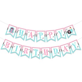 Sursurprise 50s Themed Birthday Party Decorations, 1950s Happy Birthday Banner, Sock Hop Soda Shop Retro Diner 50’s Birthday Party Supplies