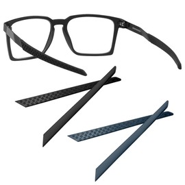 2 Pairs Replacement Ear Socks Compatible with Oakley Exchange OX8055 Frame, Easy Installation & No Tools Required - Black+Navy Blue