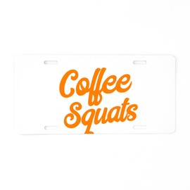 CafePress Fitness Coach Coffee Lover Aluminum License Plate, Front License Plate, Vanity Tag