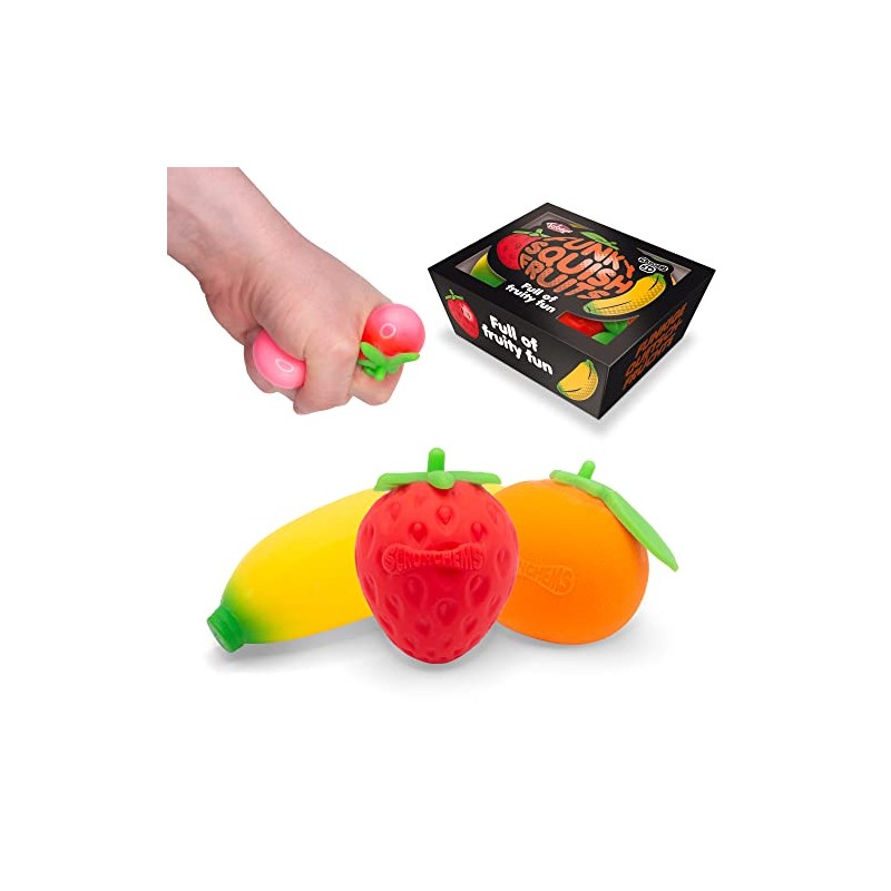 Tobar SCRUNCHEMS FUNKY SQUISH FRUITS Stress Squish Ball Toy
