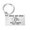 TGCNQ Uncle and Niece Keychain, Uncle Gifts from Niece, Birthday