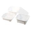 Pearl Metal Colander Bowl Set of 4, Square Shape, Made