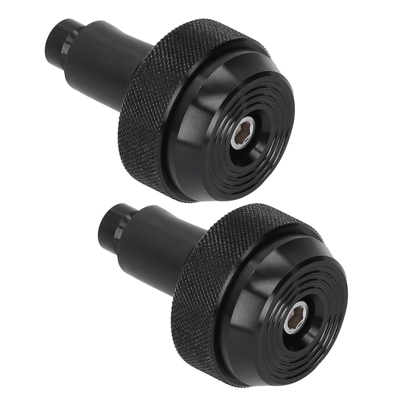 Motorcycle Handlebar End Plug Throttle Speed Control Black Alumimium Rubber
