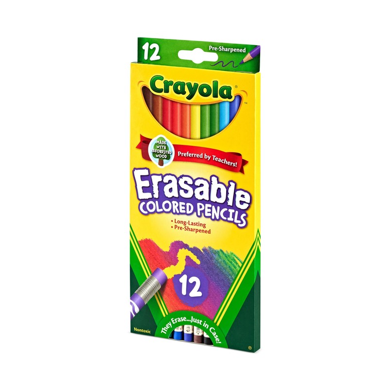 Crayola® Erasable Colored Pencils, Pack Of 12 Pencils