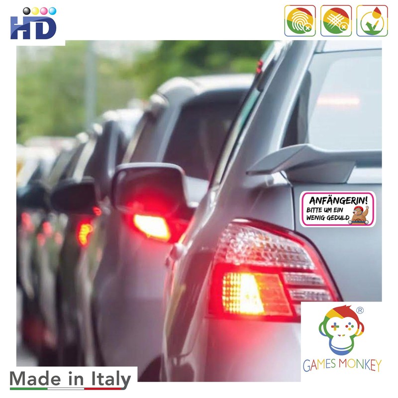 GamesMonkey® - 4 Beginner Stickers (20 x 10 cm) for