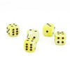 WeLoveBeads W6 Cube (16 mm) in Neon Green/Black Dots -