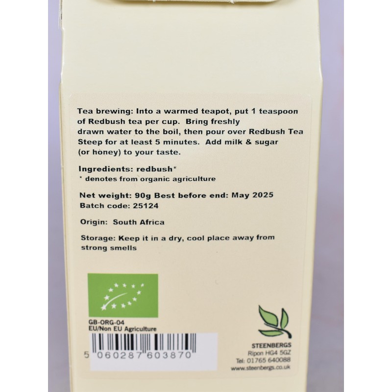Steenbergs Organic Redbush Tea Loose Leaf 90g