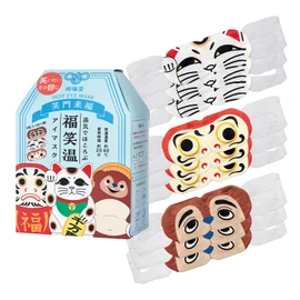 Gofukudo Hot Eye Mask, Assorted Set, 9 Pieces (Maneki Neko - White Grape Scent, Daruma - Cherry Blossom Scent, Tanuki... Japanese Dadan Scent)