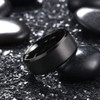 King Will 9mm Men's Black Wedding Ring - Brushed Matte