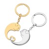 YAYAKO Couple Pig Keychain Stainless Steel Matching Piggy Keyring Cute