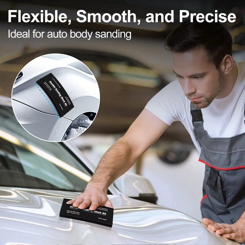 12-Piece Hand Sanding Block Kit for Automotive and Woodworking –