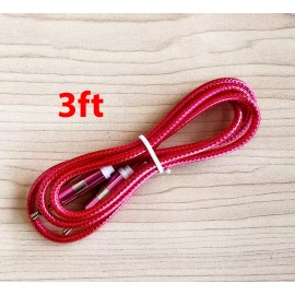 Unbranded 3ft Aux Cord 3.5mm Male to Male Auxiliary Audio Cable For Car Headphone - Pink 3ft