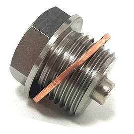 Stainless Steel M20*1.5 Magnetic Oil Drain Plug with red copper washer gasket for Car Motorcycle Boat