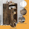 Adjustable Storage Cabinet with Sliding Doors, Multi-Functional Organizer with 2-Tier