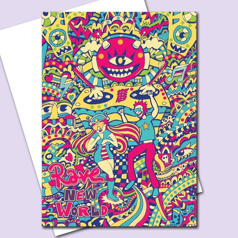 Rave Greeting Card/Birthday Card/Blank Card