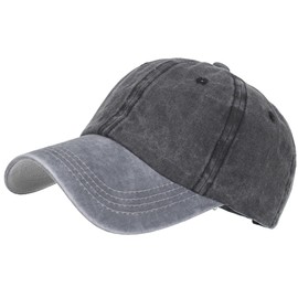 Buzz Selection Cap355 Hat, Plain, Simple, Brim Cap, Stylish, Cool, Men's, Women's,, black grey, Free size
