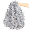 LOKIPA 10M Silver Christmas Chunky Tinsel Garland with Star for