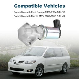 zayody Fuel Injection Idle Air Control Valve Compatible with Ford Escape 2003-2004 Mazda MPV 2005-2006 3.0L V6 IAC Idle Air Control Valve Replacement for 1L8Z9F715AA 1L8Z-9F715-AA AC414 4J1082 CX1911
