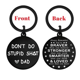 Gezxin Teen Boys Girls Love Dad keyring- Funny Love Christmas keyring Gifts for Daughter Son From Dad- Xmas Valentines Day Father's Day Mother's Day Presents