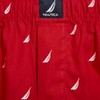 Nautica Men's Classic Cotton 3-Pack Woven Boxer, Black/Sail Black-White/Sail Red