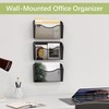 EasyPAG 3 Pack Mesh Wall File Organizer | Vertical Mounted
