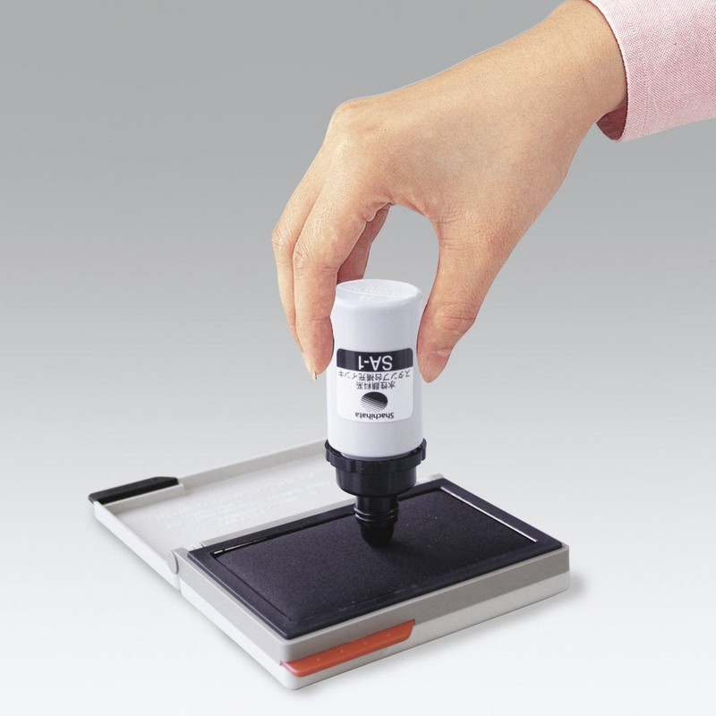 シヤチハタ デュエット HFW-2EC スタンプ台 黒・赤