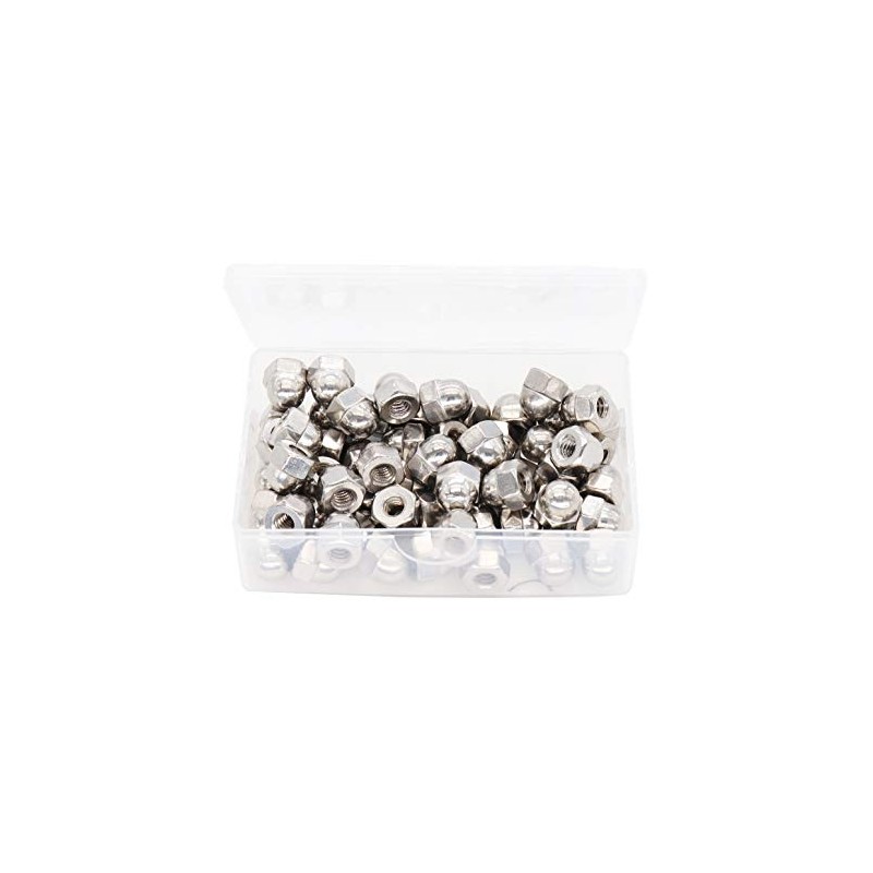binifiMux 60pcs 10-24 Acorn Cap Nut 18-8/304 Stainless Steel