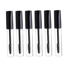 IWOWHERO 10ml Empty Eyelash Tube Mascara Lash Cream Storage Portable Makeup Brushes Black Lid Set