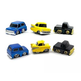 CarTuned 1:64 Lowriders Series 2 Stylin’ & Profilin’ 3-Pk Chevy C10, Bel Air, K5